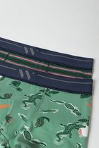 Woody Jongens-Heren Boxer duopack moerasgroen - maat 152