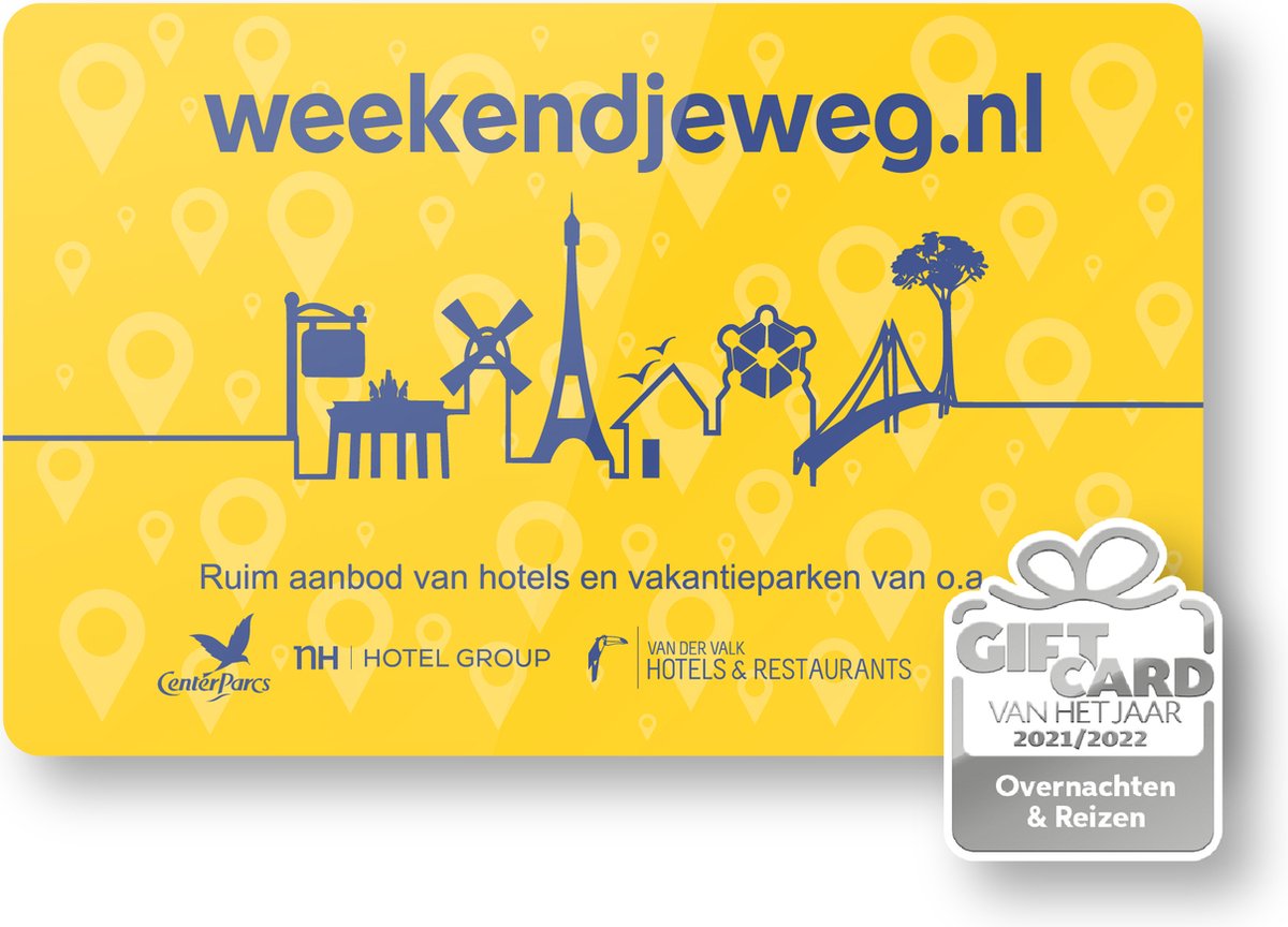 Weekendjeweg.nl Cadeau Card €50 - enveloppe verpakking