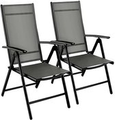 TuinStoelen - Set Van 2 Stoel - Klapstoelen - Verstelbare Rugleuning - Aluminium