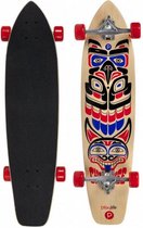 longboard Cherokee 91 x 22 cm hout zwart/rood/blauw