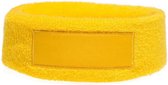 hoofdband 18 x 6 cm katoen geel one-size