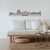 Skyline Gouda Notenhout 165 Cm Wanddecoratie Voor Aan De Muur Met Tekst City Shapes