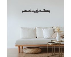 Skyline Baarn Zwart Mdf 130 Cm Wanddecoratie Voor Aan De Muur Met Tekst City Shapes