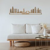 Skyline Chicago Eikenhout 165 Cm Wanddecoratie Voor Aan De Muur Met Tekst City Shapes