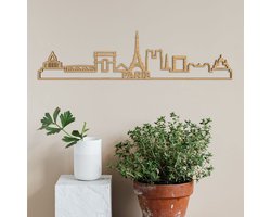 Skyline Parijs Eikenhout 90 Cm Wanddecoratie Voor Aan De Muur Paris City Shapes