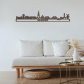 Skyline Nijkerk Notenhout 130 Cm Wanddecoratie Voor Aan De Muur Met Tekst City Shapes