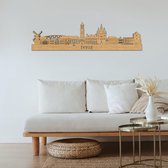 Skyline Zwolle Detail Eikenhout 130cm Wanddecoratie Voor Aan De Muur City Shapes