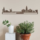 Skyline Rhenen Notenhout 90 Cm Wanddecoratie Voor Aan De Muur Met Tekst City Shapes