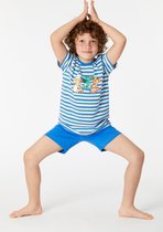 Woody pyjama jongens - multicolor gestreept - axolotl vis - 221-1-PSS-S/987 - maat 104