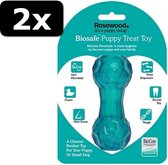 2x BIOSAFE PUPPY TREAT DUMBELL BLAUW