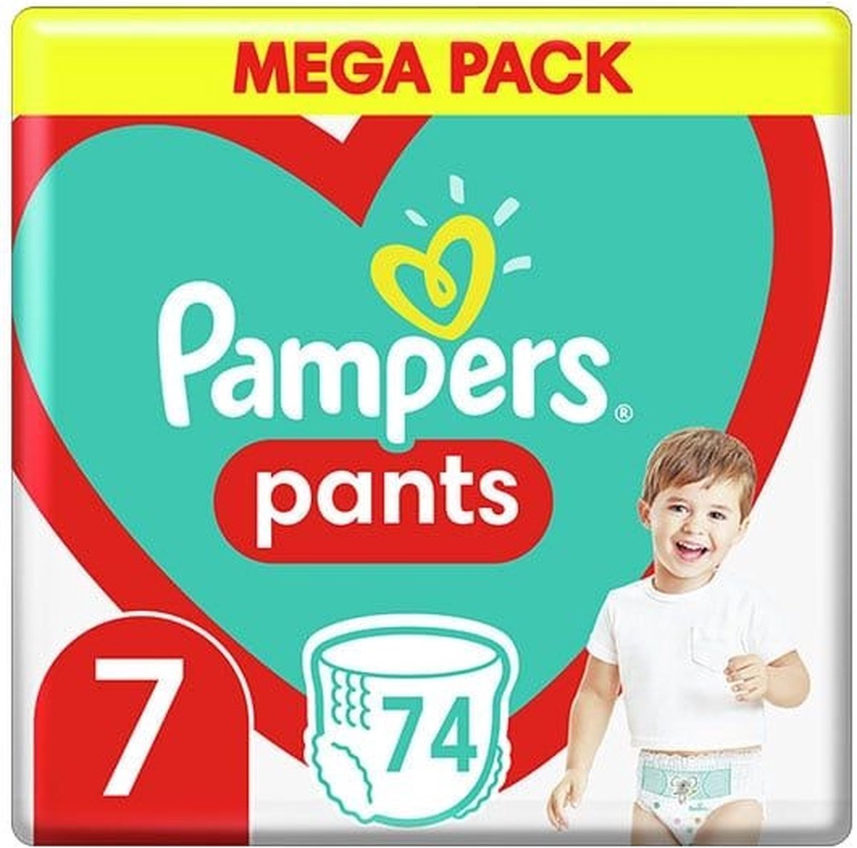 Pampers Couches-Culottes Taille 7 (17+ kg), Baby-Dry, 104 Couches