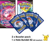 Pokémon Kaarten - Sword & Shield - Fusion strike Booster Pack x 2 met Holo Bundel 42