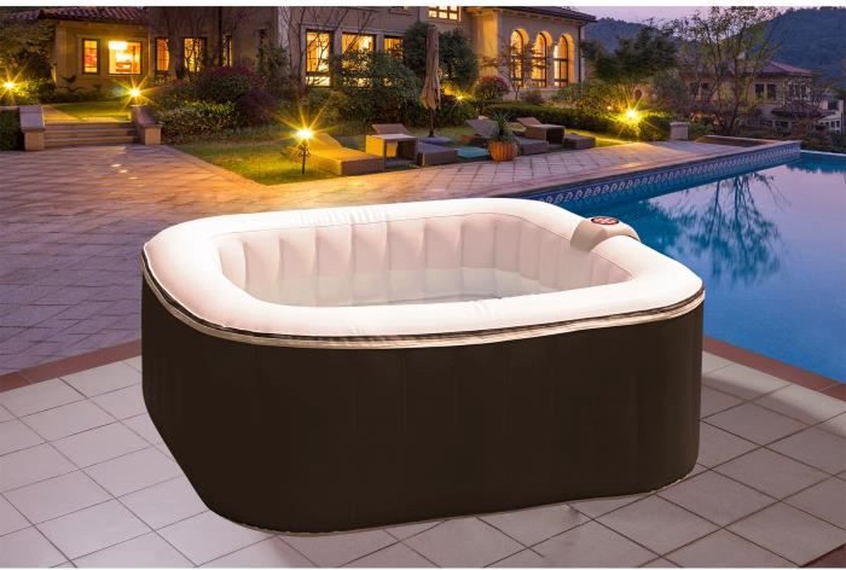 SUN SPA Gelamineerde vierkante opblaasbare spa 4 personen - afbeelding 2