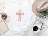 Lykke He Lives T-shirt |Jezus | Pasen | Katoen | Wit | Maat XL