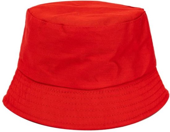 Rode Bucket Hat - Vissershoedje - Dames & Heren