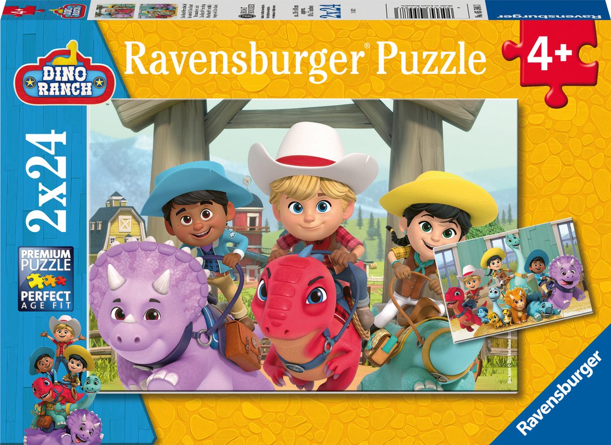 Ravensburger puzzel Dino Ranch - 2x24 stukjes - Kinderpuzzel