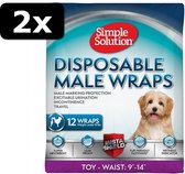 2x DISPOSABLE MALE WRAP XS 12ST