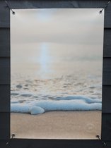 Tuinposter strand en de zee - Tuindoek strand - Muurdecoratie - Weersbestendig - 85x60 cm