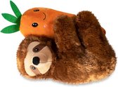 Petshop by Fringe Studio Sloth Hanging on a Carrot - Speelgoed voor dieren - honden speelgoed – honden knuffel – honden speeltje – honden speelgoed knuffel - hondenspeelgoed piep -