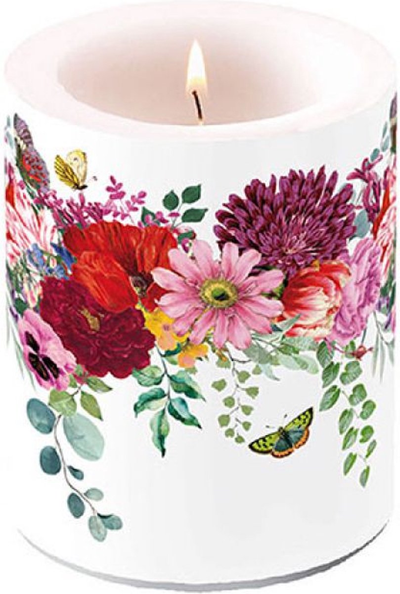 Ambiente - Kaars - Big - 75 branduren - Flower Border