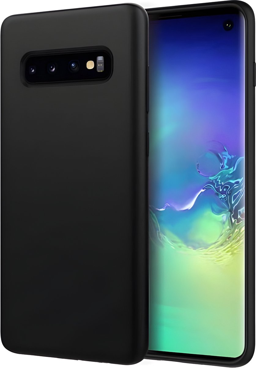 Foonig Silicone Hoesje Zwart - Geschikt Voor Samsung Galaxy S10