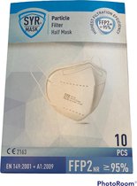 SYR® - FFP2 medisch mondkapje wit - 10 stuks - CE gecertificeerd - Mondkapje wit