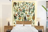 Behang - Fotobehang Bloemen - Planten - Vintage - Adolphe Millot - Kunst - Breedte 160 cm x hoogte 220 cm