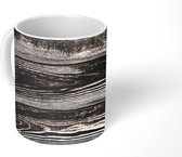 Mok - Koffiemok - Hout - Vintage - Plank - Mokken - 350 ML - Beker - Koffiemokken - Theemok