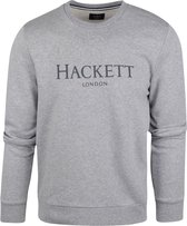 Hackett - Trui Logo Grijs - Maat XL - Slim-fit