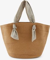 Pieces PCVILLA BASKET SCARF SHOPPER - Nature Taupe