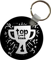 Sleutelhanger - Coach - Quote - Top - Plastic - Rond - Uitdeelcadeautjes