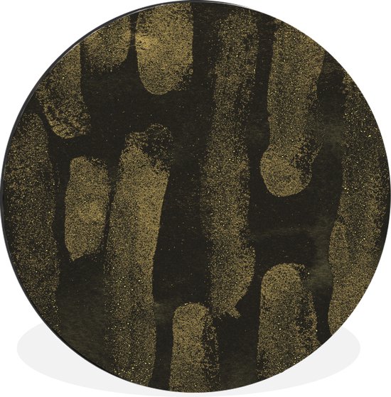 WallCircle - Wandcirkel - Muurcirkel - Goud - Zwart - Luxe - Aluminium - Dibond - ⌀ 60 cm - Binnen en Buiten