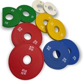 Fractional plates totale set - olympische halterschijven 50mm - 0.5 + 1 + 1,5 + 2 + 2,5 kg - 50 mm