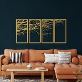 Wanddecoratie |Boom Van Leven / Tree of Life decor | Metal - Wall Art | Muurdecoratie | Woonkamer |Gouden| 100x50cm