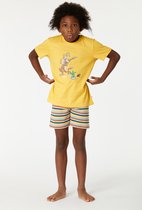 Woody pyjama jongens/heren - geel - mandrill aap - 221-1-PSS-S/614 - maat XL