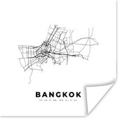Poster Bangkok - Thaïlande - Carte - 100x100 cm XXL - Plan de la ville