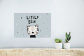 Poster Quotes - Little star - Spreuken - Baby - Kids - Kinderen - Jongens - Meiden - 30x20 cm - Poster Babykamer