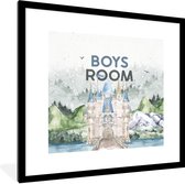 Cadre photo avec affiche - Citations - Proverbes - Garçon - Chambre de garçon - 40x40 cm - Cadre pour affiche