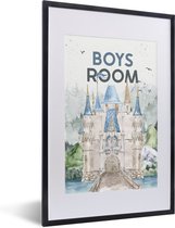Fotolijst incl. Poster - Quotes - Boys room - Kinderen - Spreuken - Kids - Baby - Boys - 40x60 cm - Posterlijst