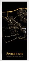 Deursticker Spijkenisse - Kaart - Goud - 80x215 cm - Deurposter