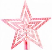 kerstboom piek 21 cm rood