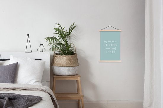 Porte-affiche avec affiche - Affiche scolaire - Cadeau homme - Vaderdag - Papa - Citations - 40x60 cm - Lattes vierges