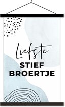 Porte-affiche avec affiche - Affiche scolaire - Proverbes - Citations - Pastel - 'Dearest stepbrother' - 60x90 cm - Lattes noires