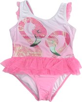 Cool Items badpak flamingo roze met tule maat 110