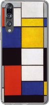 Coque Huawei P20 Pro - Composition A - Piet Mondrian - Coque de téléphone en Siliconen