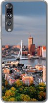 Geschikt voor Huawei P20 Pro hoesje - Rotterdam - Skyline - Boom - Siliconen Telefoonhoesje