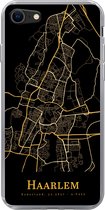 Geschikt voor iPhone 7 hoesje - Haarlem - Kaart - Goud - Siliconen Telefoonhoesje