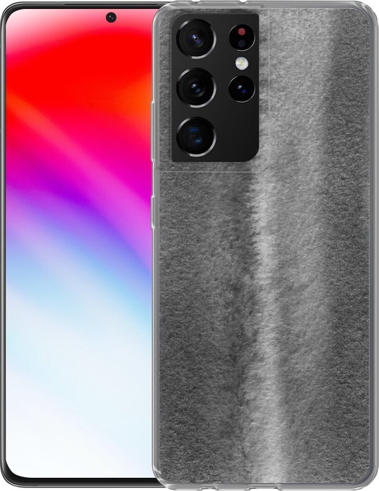 Coque Samsung Galaxy S21 Ultra - Argent - Imprimé béton - Abstrait - Coque en Siliconen téléphone -