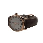 Mats Watch Collectie voor Dames - AURA Brown - Leather belt - Horloge voor haar - goudkleurig - lederen band - Belgische Merk - 25 jaar garantie - Sieraden - Deluxe - Belgische kwaliteit - Limited Edition