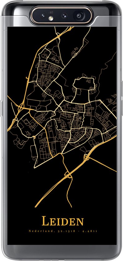 Coque Samsung Galaxy A80 - Leiden - Carte - Or - Coque de téléphone en  Siliconen | bol.com